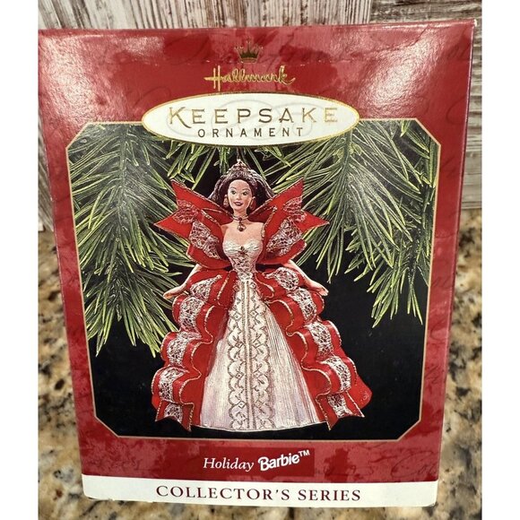 Vintage 1997 Hallmark Keepsake Ornament Holiday Barbie Collector’s Series - Picture 1 of 9